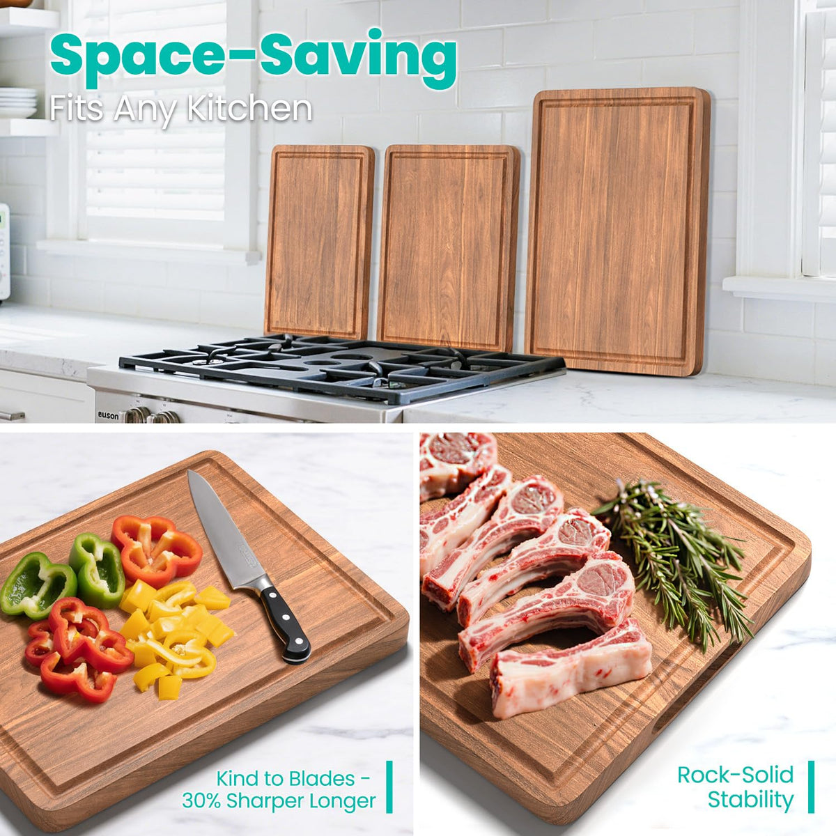 BETOLEAN three-piece set keeps meats, cheeses, and fruits separate