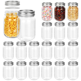 Betrome 12oz mason jar with clear body for easy pantry identification and freshness