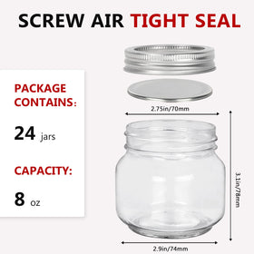 Betrome 24-pack with silver lids for secure, reusable storage.