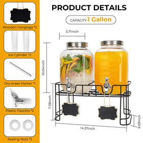 Betrome glass dispensers with spigots enable clean, controlled pours at events.
