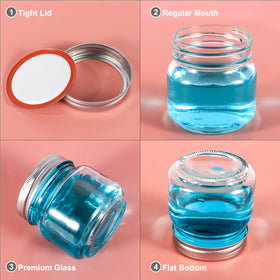 Betrome clear glass jar shows contents at a glance.