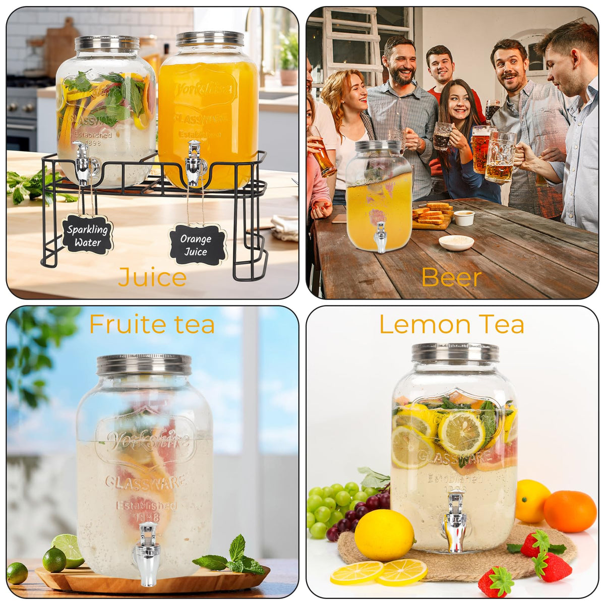 Betrome hanging chalkboard labels beverages for quick party reference.