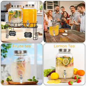 Betrome hanging chalkboard labels beverages for quick party reference.