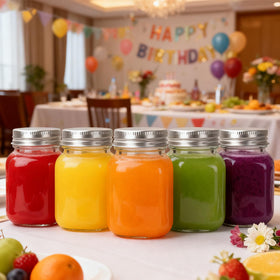 Betrome wedding favor jars with silver lids for elegant decor.