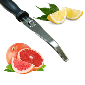 Better Houseware Grapefruit Knife blade close-up showing premium stainless steel for sharp, long-lasting slices.