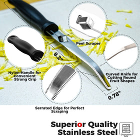 Better Houseware Grapefruit Knife double serrated blade for clean citrus cuts.