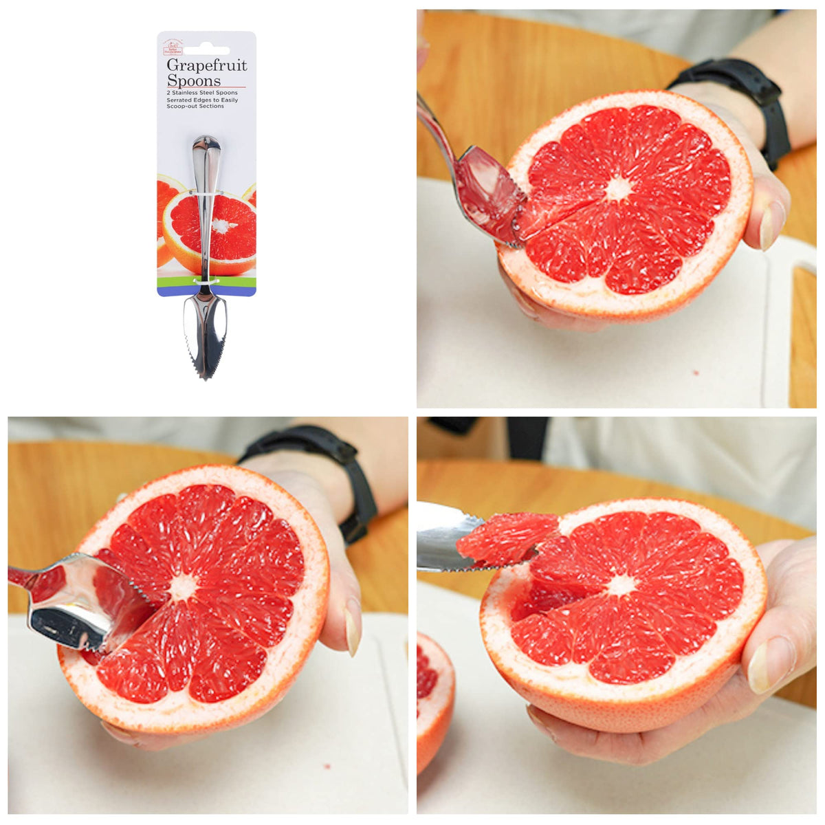 Better Houseware grapefruit spoons dishwasher safe for effortless cleanup after meals.