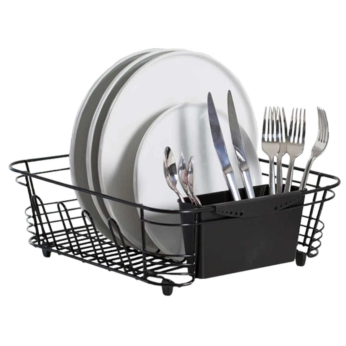 Better Houseware in-sink dish drying rack over the sink for fast air drying.