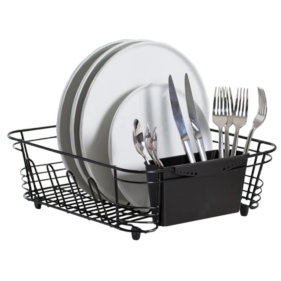 Better Houseware in-sink dish drying rack over the sink for fast air drying.