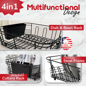 Better Houseware stainless steel rack delivers durable, rust-resistant drying performance.