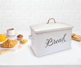 Better Kitchen Products durable steel finish keeps bread fresh on counter