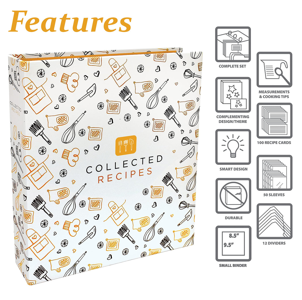 Better Kitchen Products recipe binder protectors; clear sheets protect cards during meal prep.