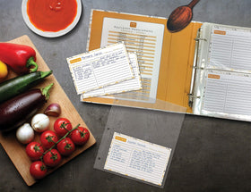 Better Kitchen Products recipe binder recipe cards; double sided for notes and adjustments.