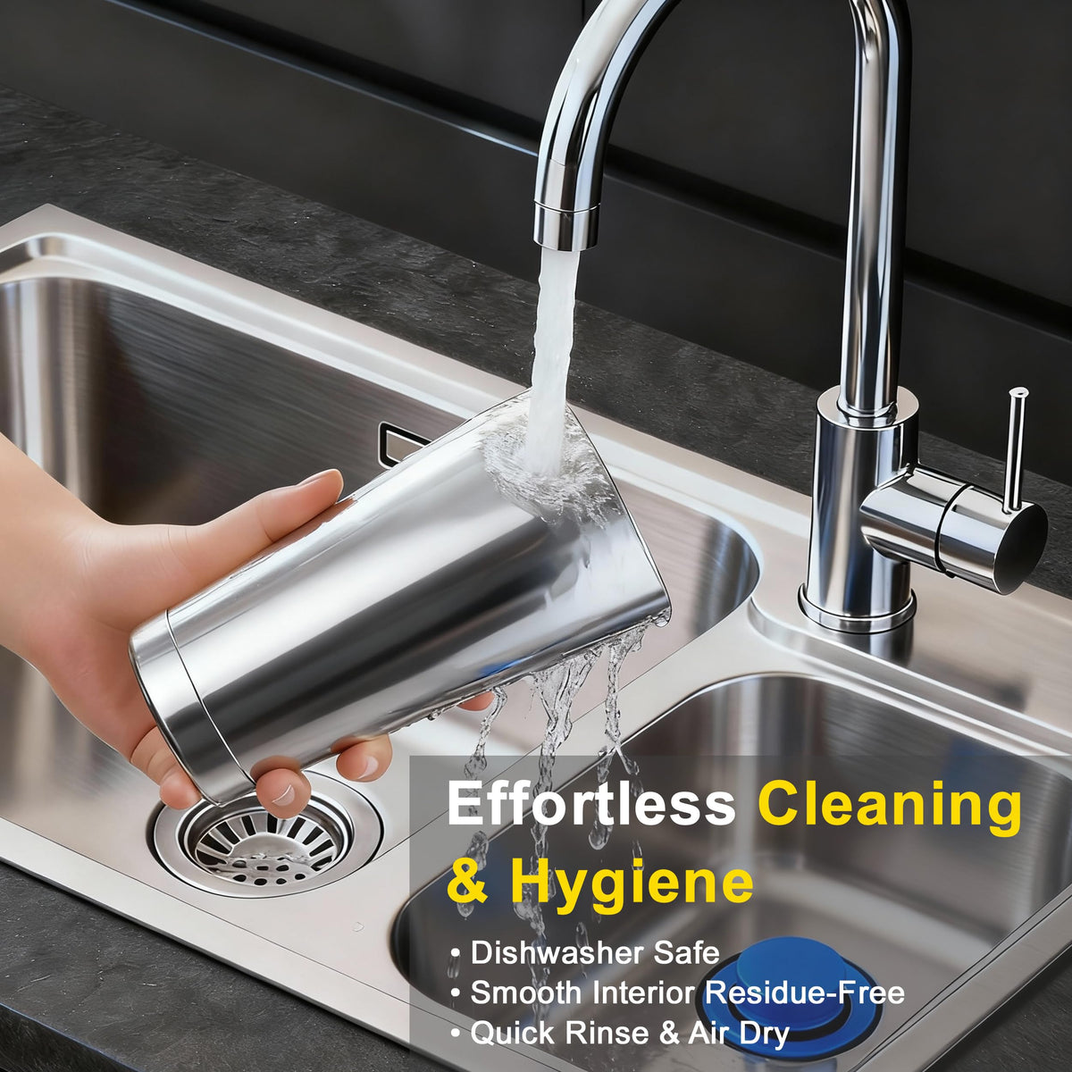 BETTFOR Boston Shaker Set smooth interior simplifies cleaning after use.