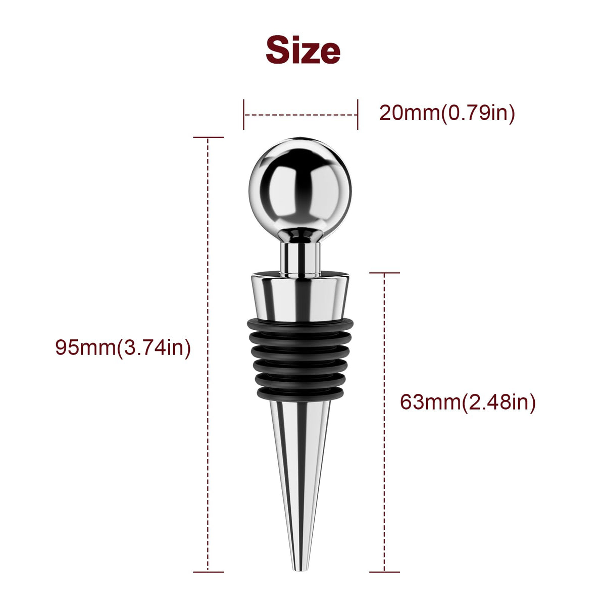 BETTFOR dishwasher-safe wine stoppers for simple cleaning after use