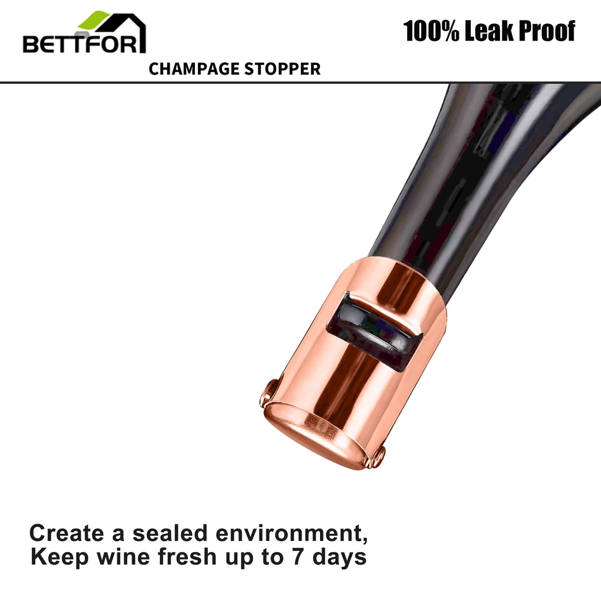 Detail of BETTFOR silicone seal showing leak-proof design