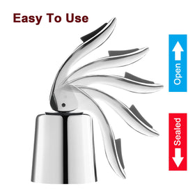 BETTFOR wine stopper silver dishwasher-safe and easy to clean