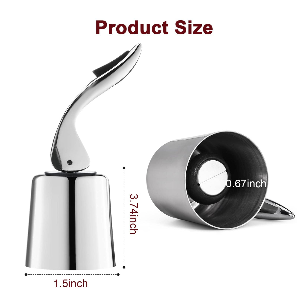 BETTFOR wine stopper silver adds a sleek kitchen accessory for wine care