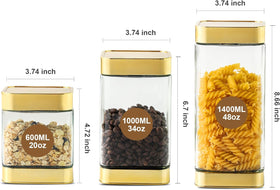 BETTWILL 20oz glass canister in clear design for easy access