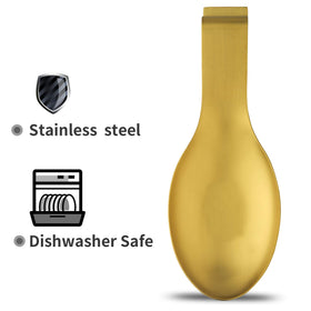 BETTWILL Gold Spoon Rest holds spoons and ladles neatly for easy access.