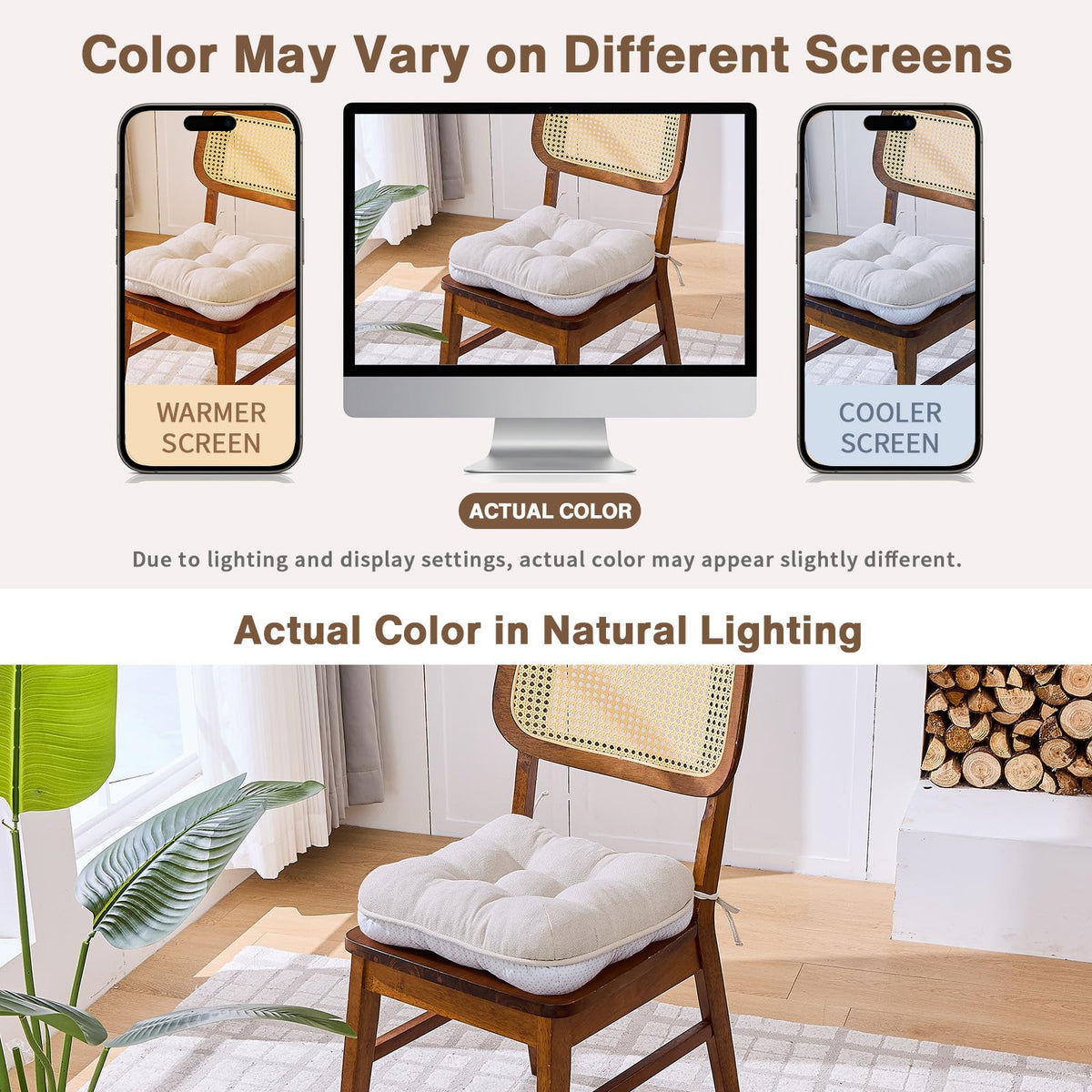 BETU cushions placed on dining chairs enhance mealtime comfort