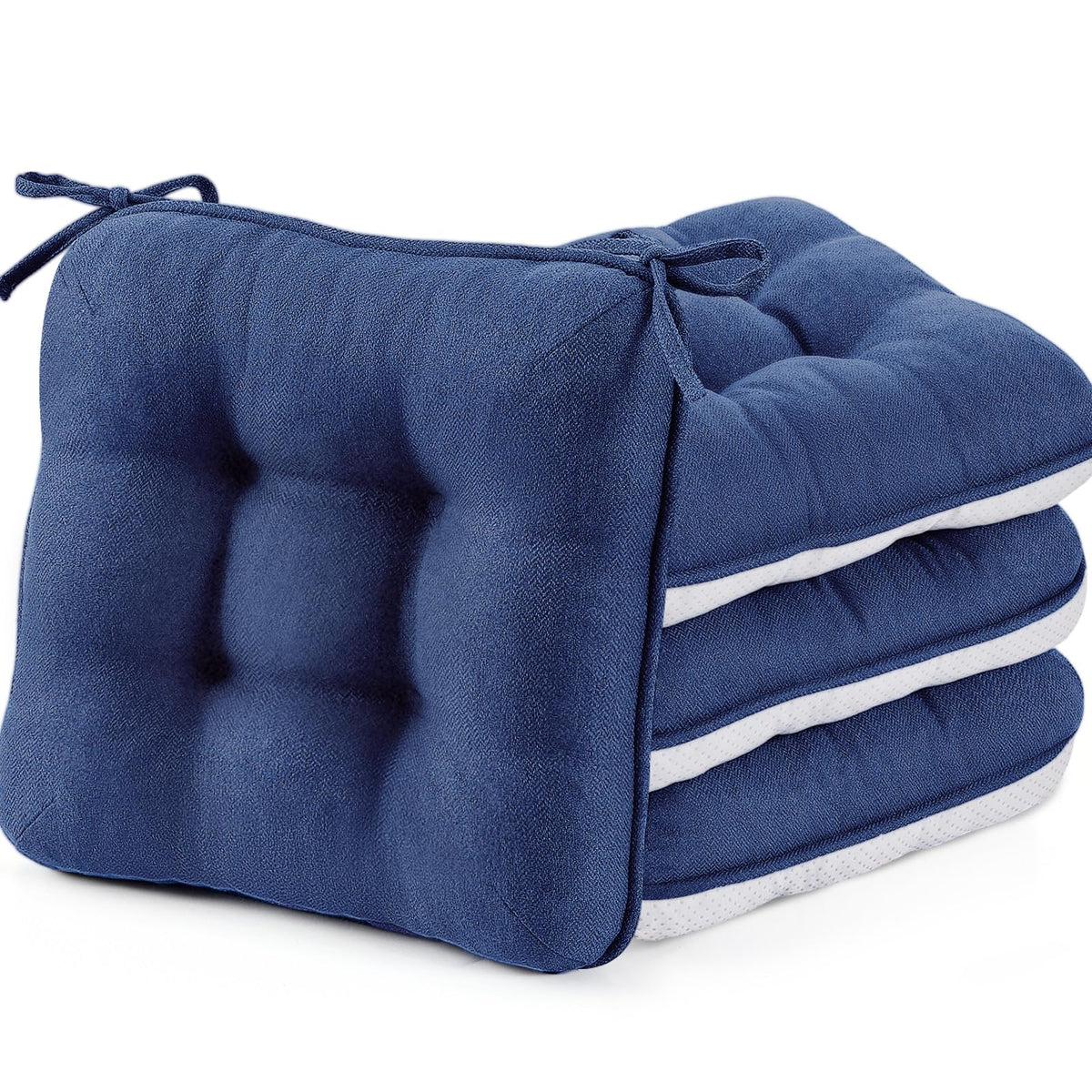 BETU chair cushions set of four in navy for dining comfort