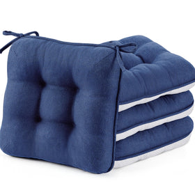 BETU chair cushions set of four in navy for dining comfort