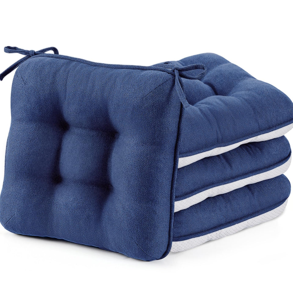 BETU chair cushions set of four in navy for dining comfort