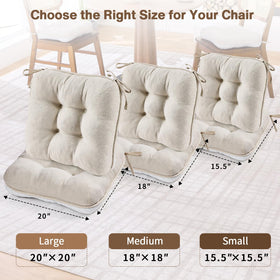 BETU cushion size 15.5 x 15.5 inches and 3.5 inches thick