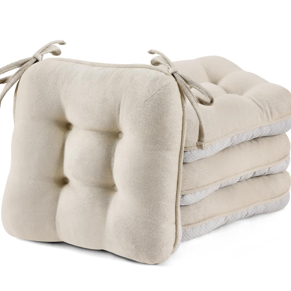 BETU memory foam chair cushion shows 3.5-inch thickness for lasting comfort