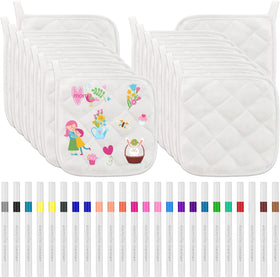 Beupy blank pot holders 16-pack ready for custom decorating and gifting.