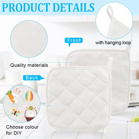 Beupy pot holders showing durable stitching and built-in hanging loop.