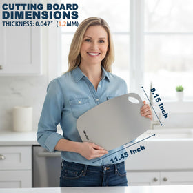 BEVISS cutting board smooth edged design prevents nicks while chopping