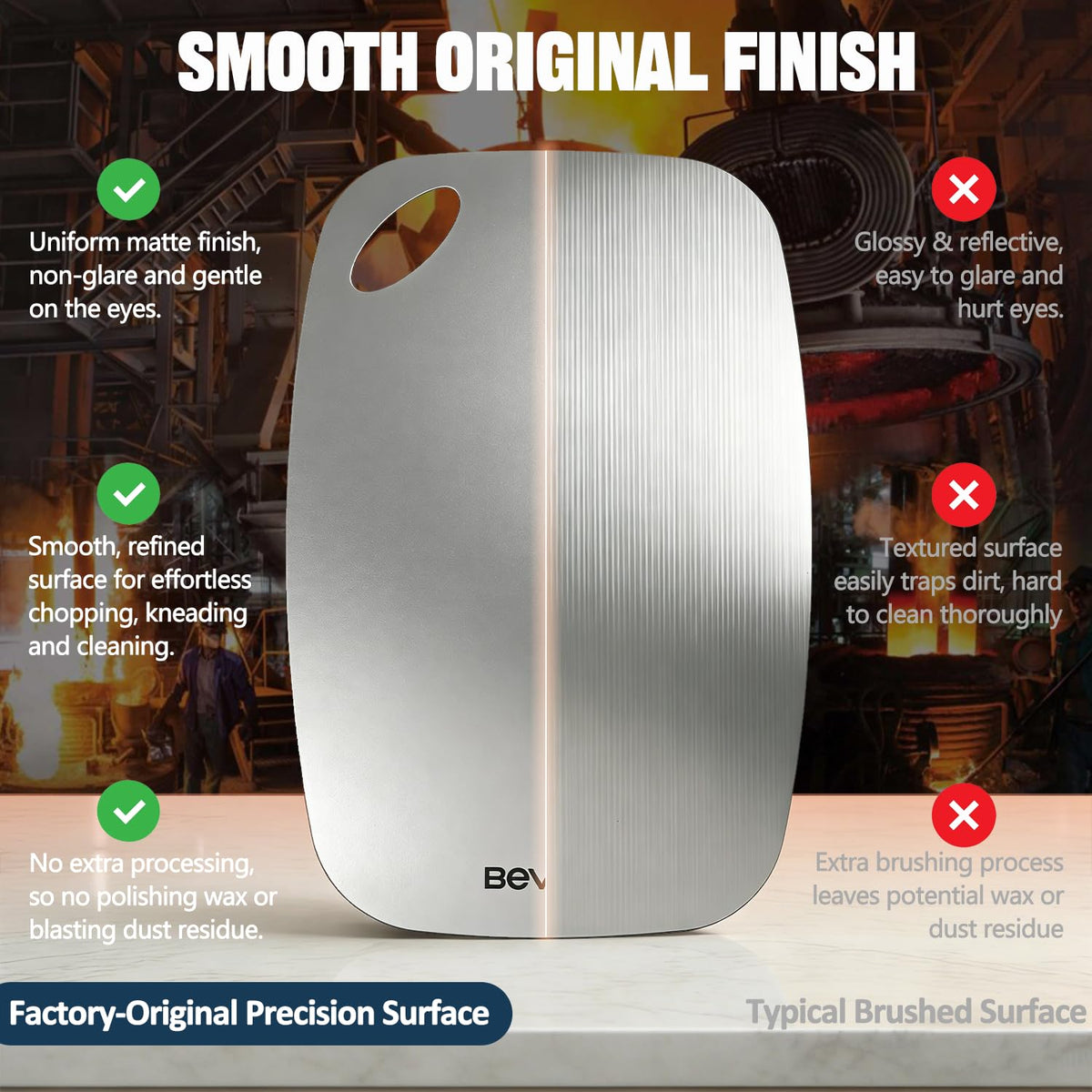 BEVISS cutting board meat-side for raw meat prep routines