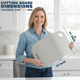 BEVISS cutting board non-porous surface resists odors and residue buildup.