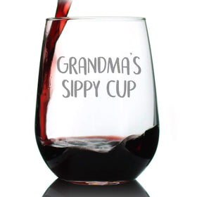 Bevvee Grandma's Sippy Cup with engraved text, durable personalized gift.