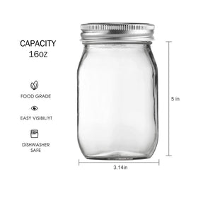 BEWAVE mason jar lid with tight seal prevents leaks during pantry storage