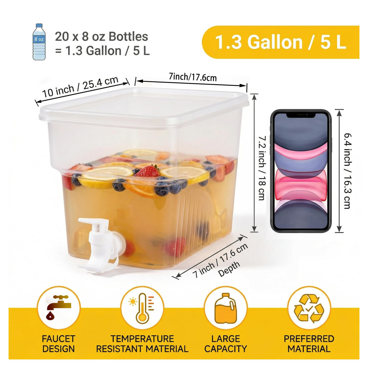 BEWBBAT beverage dispenser with leakproof spigot keeps drinks accessible at gatherings.