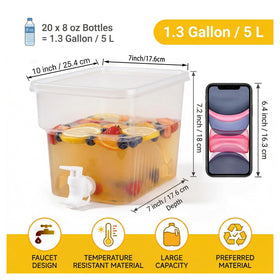 BEWBBAT beverage dispenser with leakproof spigot keeps drinks accessible at gatherings.