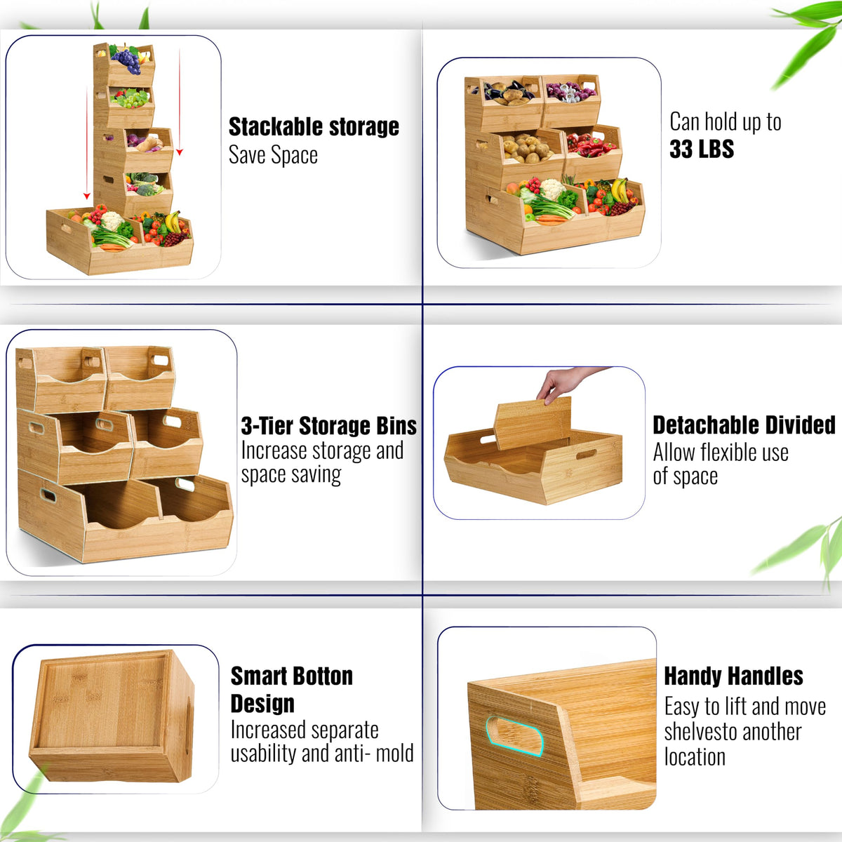Bewbow medium-bin storage organized spices and snacks