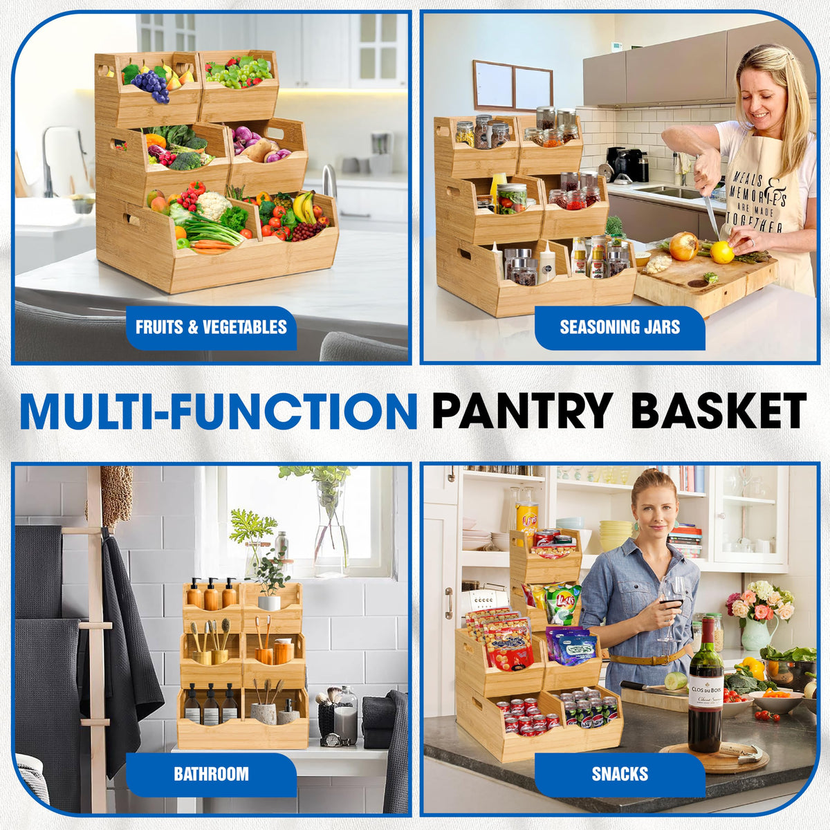 Bewbow eco-friendly bamboo finish blends with kitchen decor