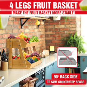 Bewbow four-legs stable fruit basket keeps items steady when loaded.