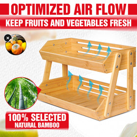 Bewbow two-tier-design-under-cabinet fits slim spaces and saves counter space.
