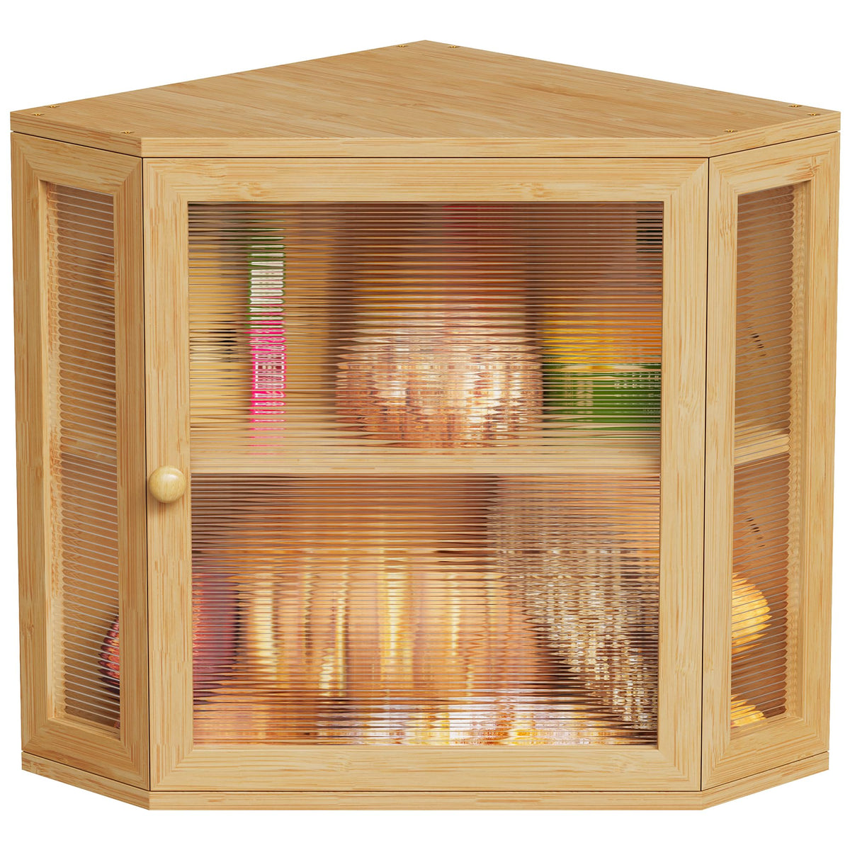 BEWISHOME corner bread box with large capacity for loaves and baked goods
