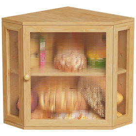 BEWISHOME corner bread box with large capacity for loaves and baked goods