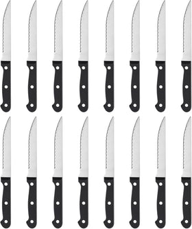 BEWOS 16-piece steak knife set ready for gatherings.
