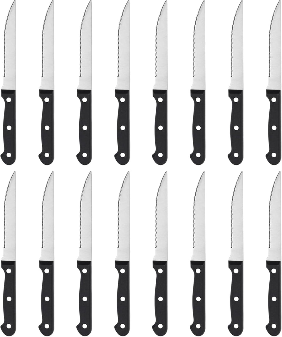 BEWOS 16-piece steak knife set ready for gatherings.