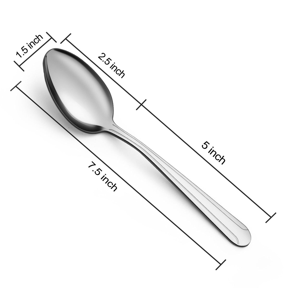 BEWOS 7.5-inch dinner spoons ready for daily use and formal meals.