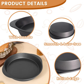 BEWOS carbon steel round pans showcasing sturdy construction and durable performance