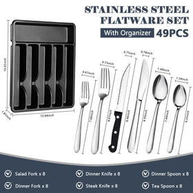BEWOS dinner forks and knives provide durable daily performance.